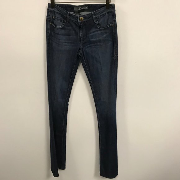 NWOT Level 99 Lightly Distressed Flare Leg Jeans - Picture 1 of 3